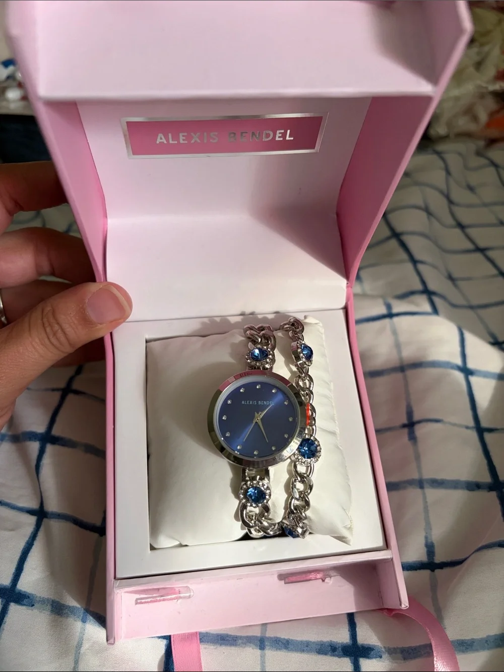 Alexis Bendel Blue Crystal Bracelet Watch